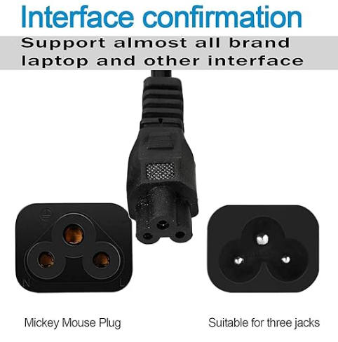 3-Pin Laptop Charger Power Cable – 1.5 Meter