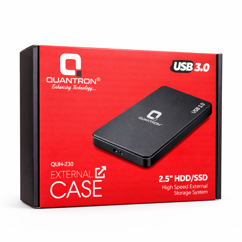Quantron QUH 230 External Hard Drive Case – Durable & Portable