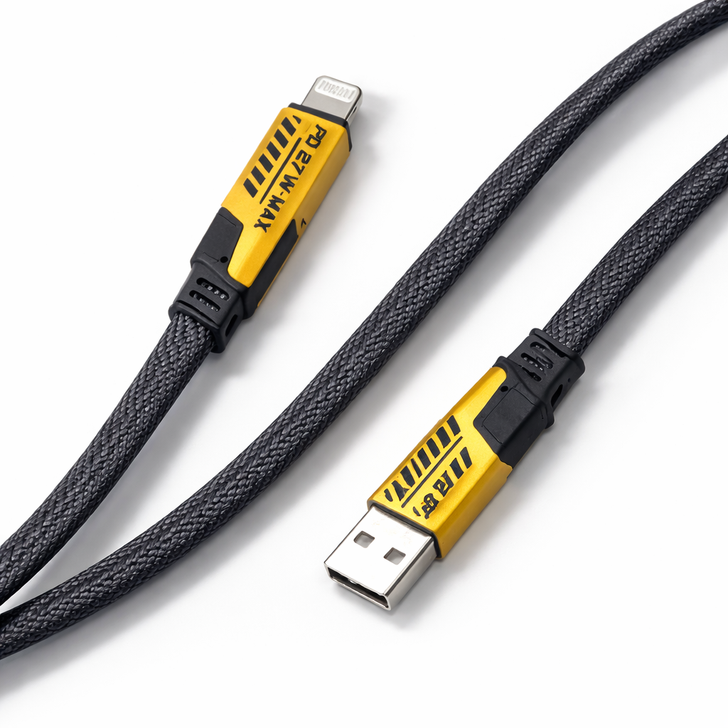 27W 4 in 1 Fast Charging Cable (Type-C + Lightning) | High Quality Braided Cable