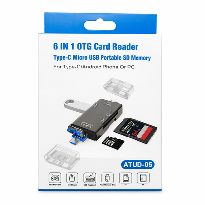 6 in 1 USB OTG Card Reader