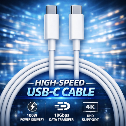 USB Type-C Cable | Fast Charging & Data Transfer for Phones & Laptops