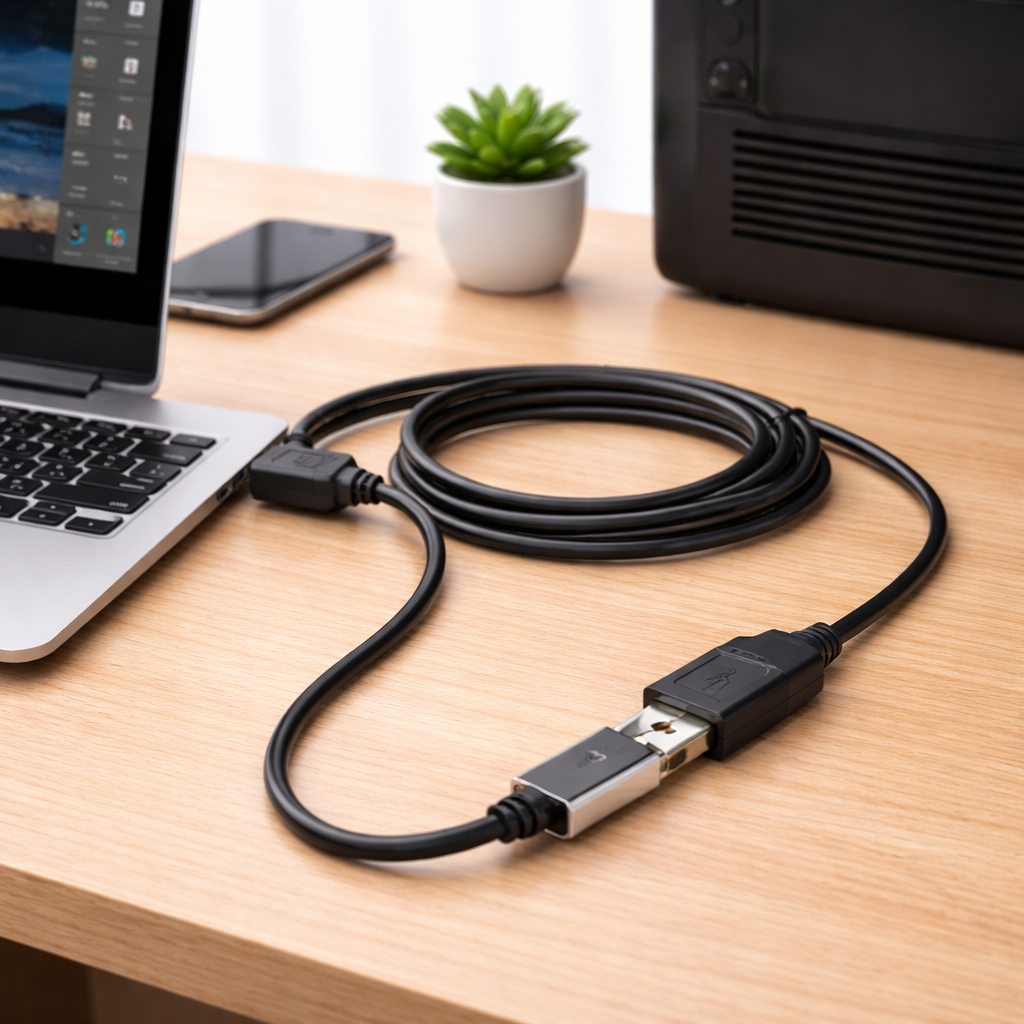 Nextech USB Extension Cable Connected to Device – The Genie Store
