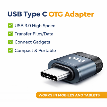 USB Type C OTG Adapter | High Speed USB 3.0