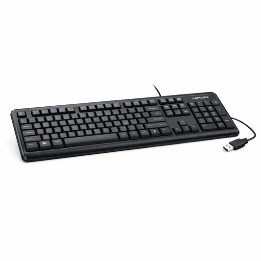 Lapcare Magma Wired USB Keyboard – Ergonomic, Durable, Plug & Play for PC & Laptop