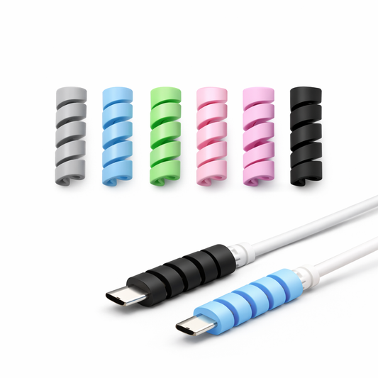 Mobile Cable Protector Spiral Sleeve (Multi Color) – Charging Cable Anti-Break Protector | The Genie Store