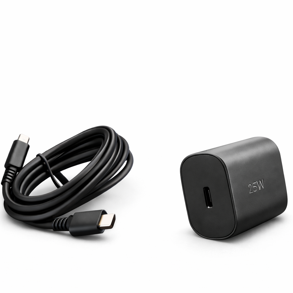 25W USB-C PD Travel Adapter – Fast Charging, Fireproof, 3A Output