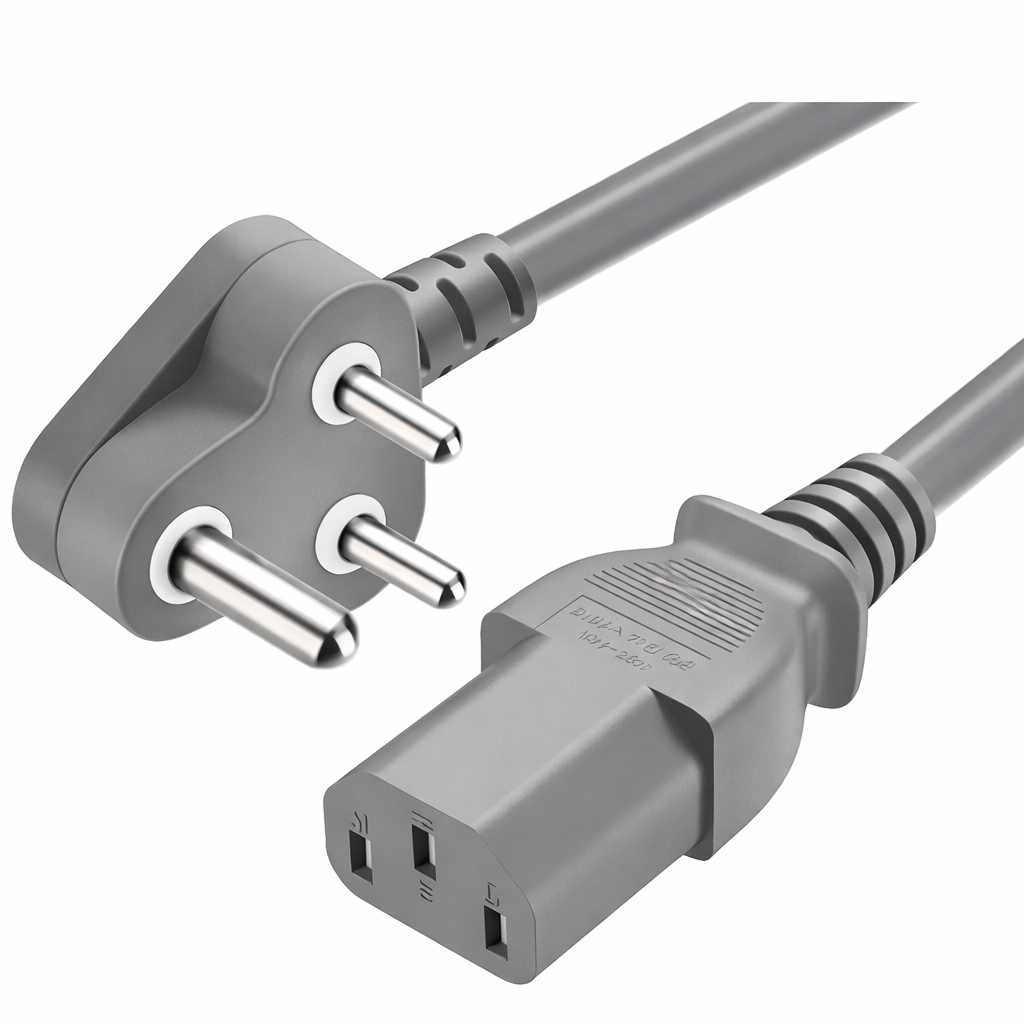 Desktop PC Power Cable | Heavy-Duty AC Power Cord for CPU & Monitor
