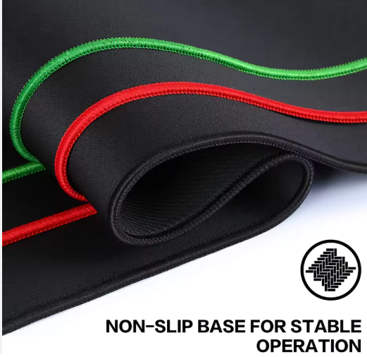 Custom Rubber Gaming Mousepad – Fabric Mat with Stitched Edges