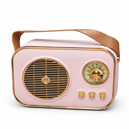 PickPack Retro Bluetooth Speaker with FM Radio | 6 Hours Backup | USB & Micro SD