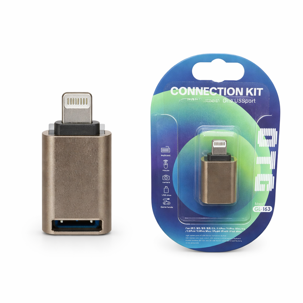 Lightning to USB OTG Adapter for iPhone 14 & Below | USB Pendrive Connector