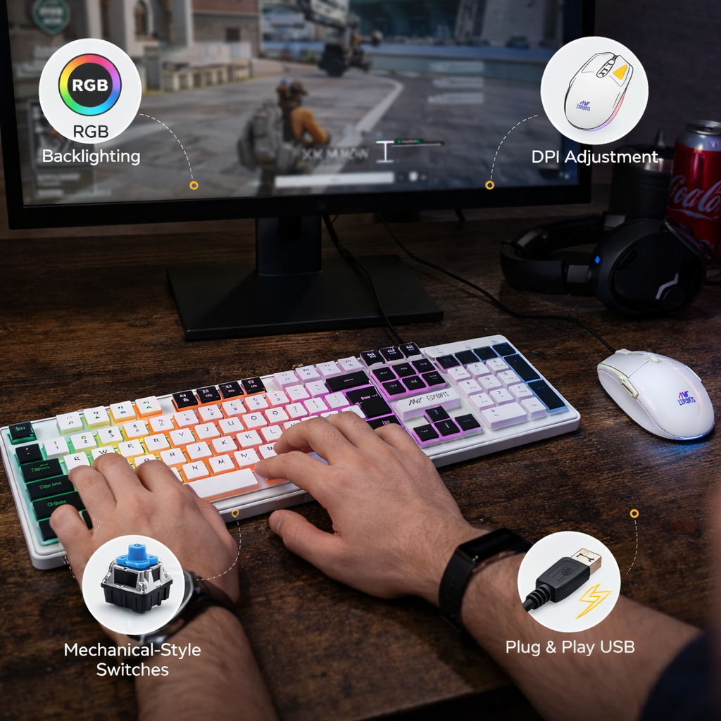 RGB LED Keyboard & Mouse Setup – The Genie Store