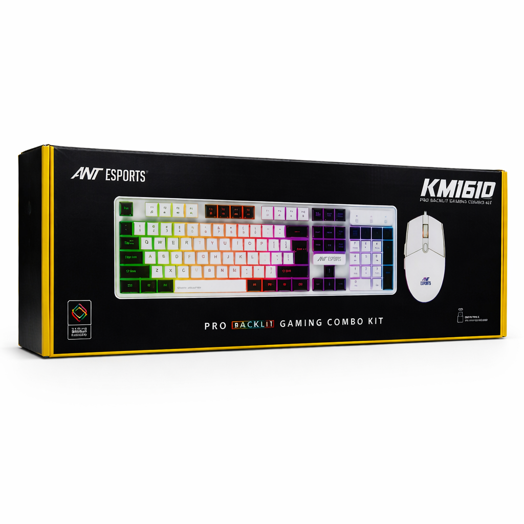Ant Esports KM1610 LED Keyboard & Mouse Combo Front View – The Genie Store