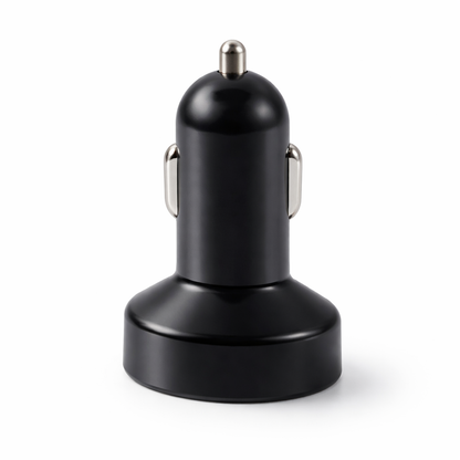 Side view of 4-port car USB charger showing fast smart charging ports