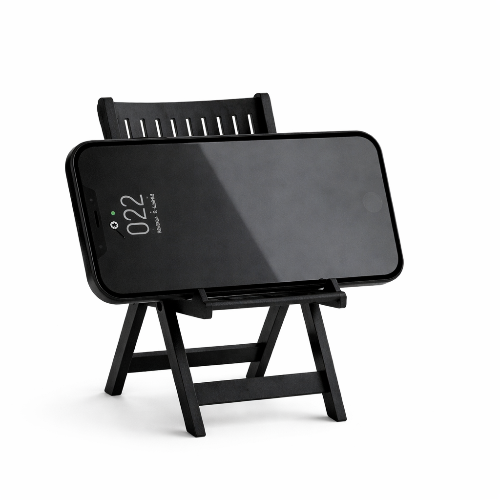 Mini chair shape mobile stand holder for desk use available at The Genie Store India