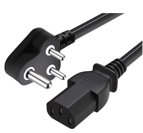 Desktop PC Power Cable | Heavy-Duty AC Power Cord for CPU & Monitor