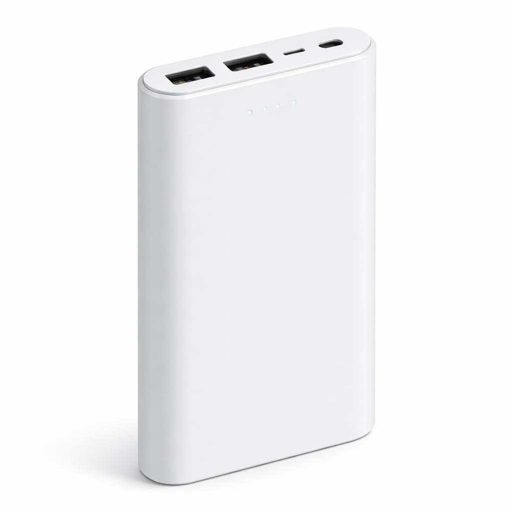 Genie Real Power 10000mAh power bank white dual USB fast charging