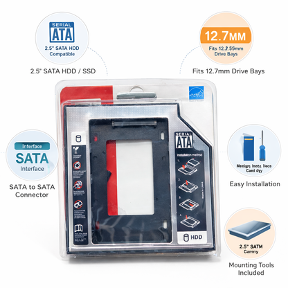 HDD & SSD Hard Drive Caddy Adapter Front View – The Genie Store