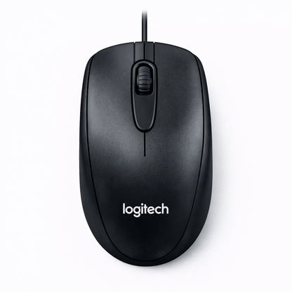 Logitech M90 black wired computer mouse compatible with Windows desktop and laptop