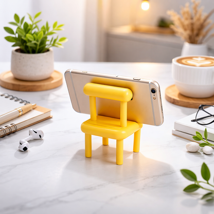 Mobile Phone Holder – Cute Chair Shape Cellphone Stand for Desk & Table