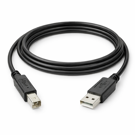 USB 2.0 Printer Cable 3m – USB A to B High-Speed Black