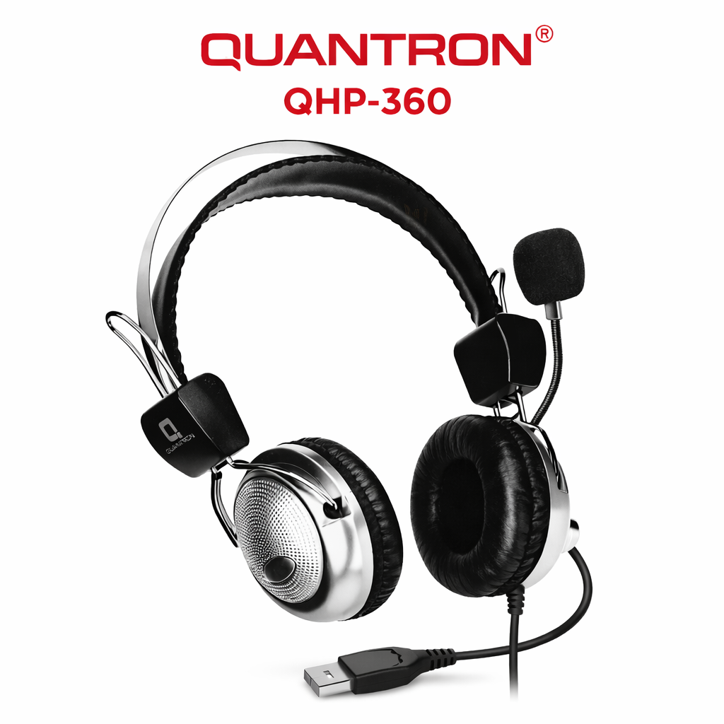 Quantron QHP 360 Wired Headphone with Mic – The Genie Store