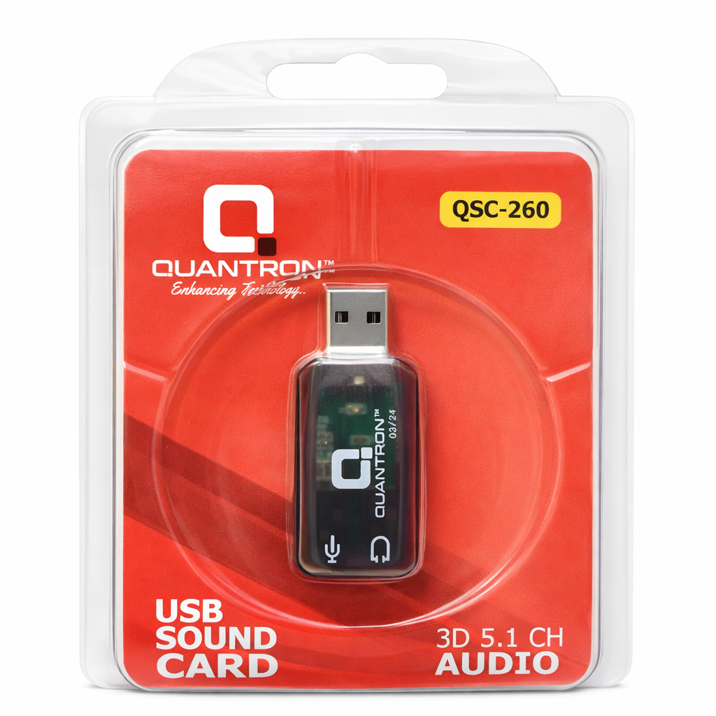 Quantron QSC 260 USB sound card for gaming and music recording