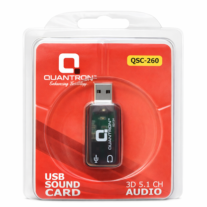 Quantron QSC 260 USB sound card for gaming and music recording