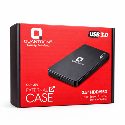 Quantron QUH 230 External Hard Drive Case – Durable & Portable