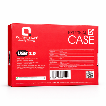 Quantron QUH 230 External Hard Drive Case – Durable & Portable
