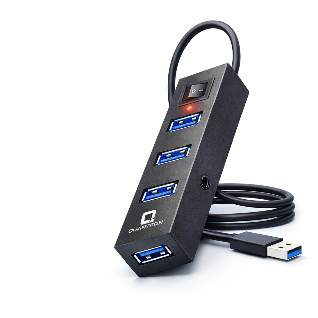 Quantron USB 2.0 Hub QUH-210 Multi Port USB Adapter for Laptop Computer Accessories