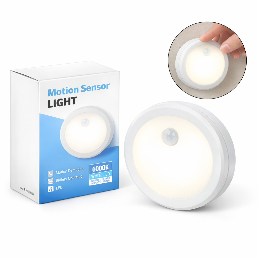 Round shape 8 LED motion sensor induction light for home use