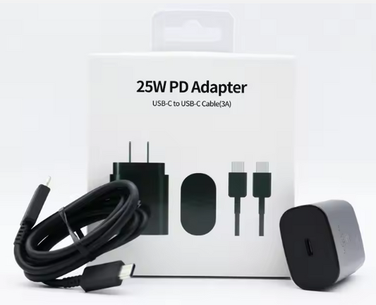 25W USB-C PD Travel Adapter – Fast Charging, Fireproof, 3A Output