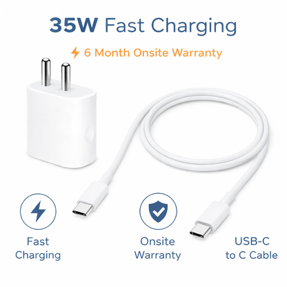 20W/35W USB-C Fast Charger for iPhone 15 | USB C to C Power Adapter
