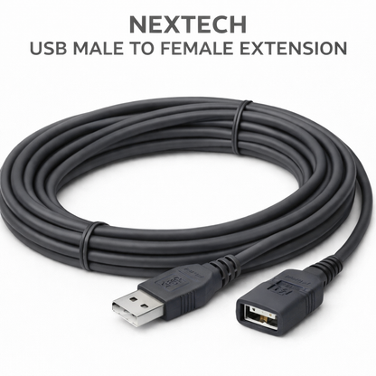 USB Male to Female Nextech Extension Cable Side View – The Genie Store