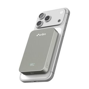URBN Slate Qi2 MagSafe Power Bank 10000mAh | 15W Magnetic Wireless Charging | 20W USB-C PD Fast Charging | LED Display | Premium Metallic Finish | 1 Year Warranty (Grey)