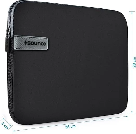 Sounce Protective Laptop Bag Sleeve fits Upto 14.1" Wrinkle Free, Padded, Water Resistant Light Neoprene case Cover Pouch, Compatible for All Notebooks Such as Mac Book Pro (14.1 inch)