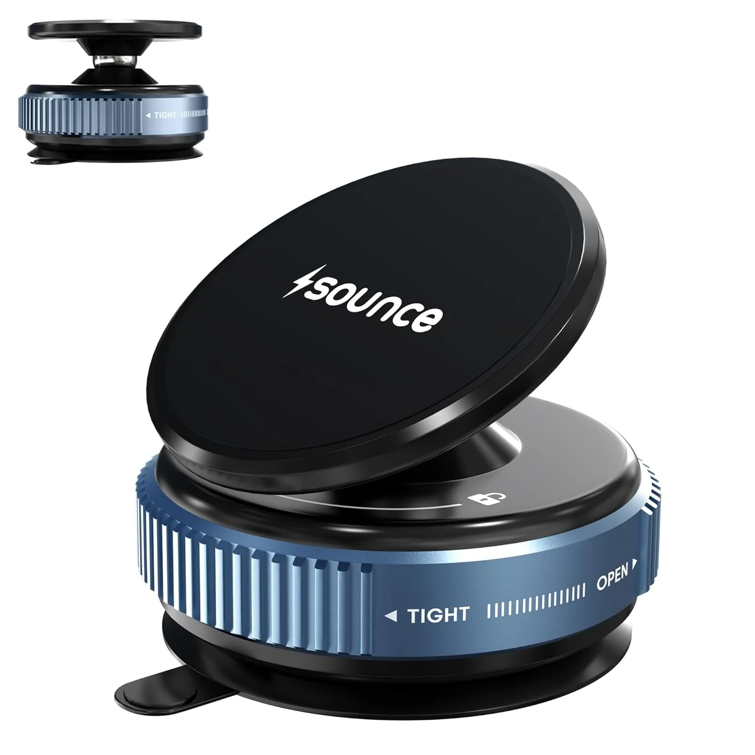 Sounce Smart Magnetic Suction Phone Holder with 360° Adjustable Angle, Strong Vacuum Grip for Car, Gym, Mirror & Makeup Use, Supports MagSafe iPhone and Android Devices 2025